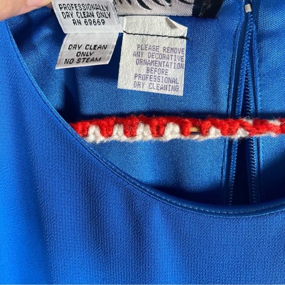 Ursula of Switzerland Royal Blue Beaded Dress โ Size 10 - Picture 14 of 16